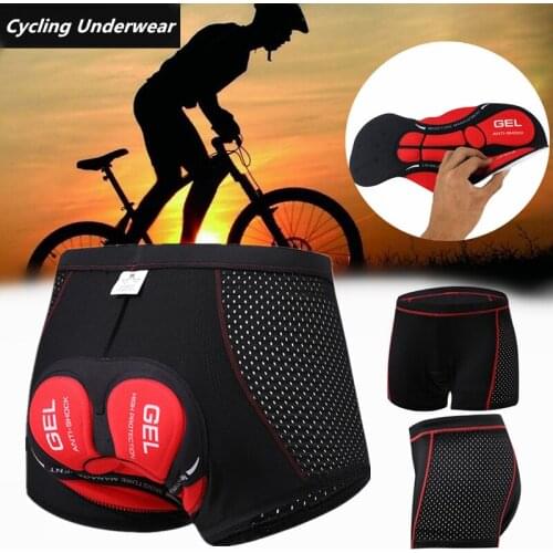 GEL Cycling Shorts Mens Underpants Mountain Bike Shorts Bicycle Padded Underwear MTB Shorts Bike Underwear