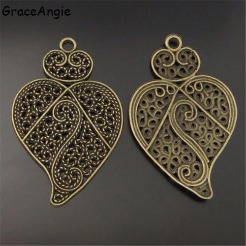 GraceAngie 8pcs Vintage Owl Style Antique Bronze Hollow Pattern Pendant Charms Women DIY Bracelet Necklace Earring Accessories