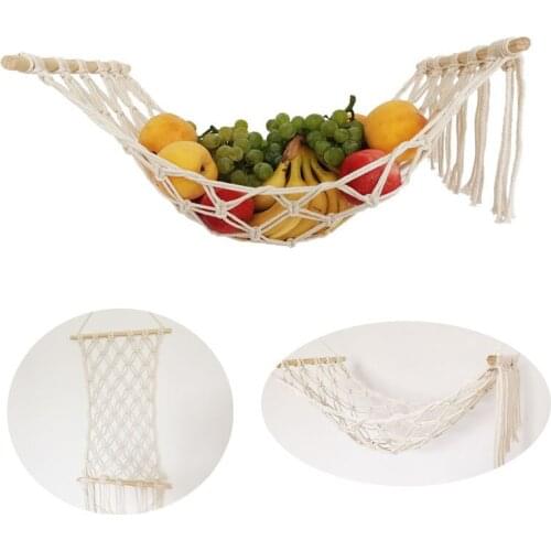Storage Basket Keep Fresh Fruit Hammock Space Saving Veggie Banana Fruit Holder Net Hanging Basket Cabinet Kitchen Decor