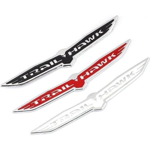 3D Metal Trail Hawk Emblem Logo Car Rear Badge Trunk Stickers for RAM 1500 2500 3500 Jeep Grand Cherokee Dodge Challenger Decals