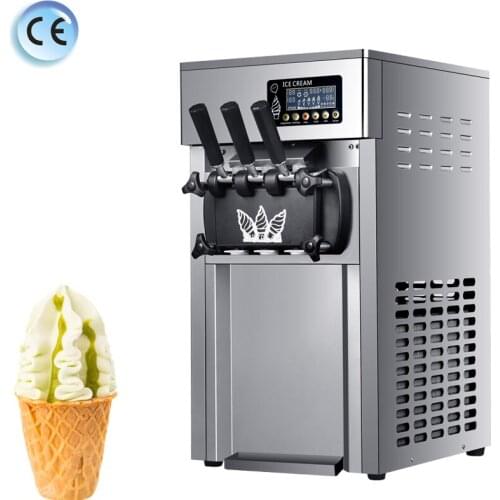 110V/220V 2+1 Mixed Flavor Ice Cream Machine Dessert Shop Desktop Soft Ice Cream Machine