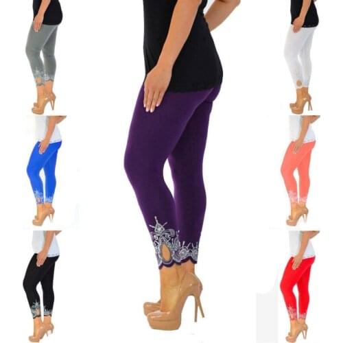 NEW Good Quality Women Leggings Casual Slim Print Ankle Length Underpants Plus Size Female Big Stretch Pants Legging