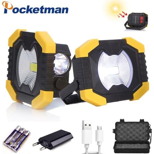 Car overhaul Portable Work Light Battery Solar energy Light Tent Lantern USB Rechargeable Searchlight For Hunting Camping Latern