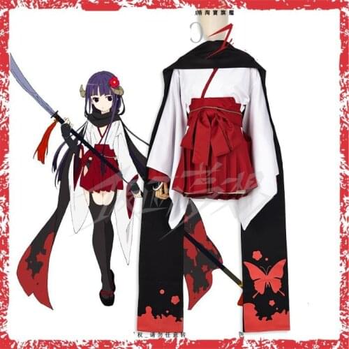 Full Set Anime costume Inu x Boku SS Shirakiin Ririchiyo Atavistic Cosplay Christmas Costume Party Costume