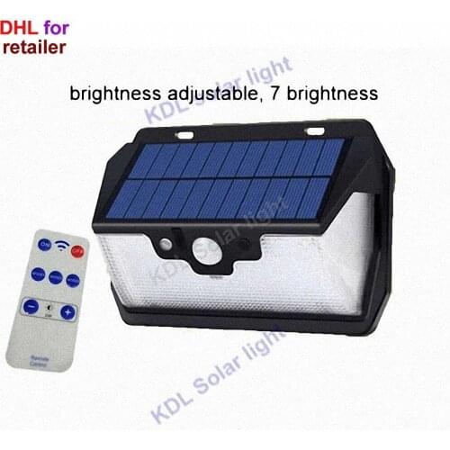 55 LED 900lm Solar Light remote control radar smart 3 side lighting switch 1 year warra cam street wall lamp yard camp g