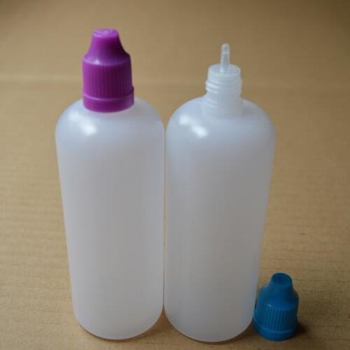 Empty Dropper Bottle PE 120ml Plastic Dropper Bottles With Childproof Cap And Long Tip E Liquid Bottle
