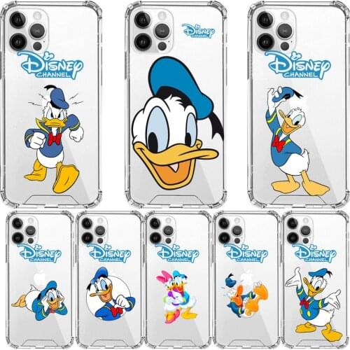 Donald Duck Anime Style Phone Case cover For iphone 12 pro max 11 8 7 6 s XR PLUS X XS SE 2020 mini Transparent cell