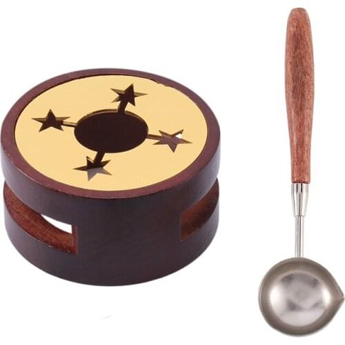 New Retro Seal Wax Pot Beads Sticks Heater Wax Sticks Melting Glue Oven Spoon Tool Sealing Wax Melting Pot for Candle Stamp