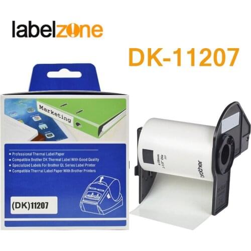 1Rolls DK-11207 58mm Die-cut Thermal Paper Compatible for Brother Label Printer White Paper DK11207 DK Paper 207 for QL-500