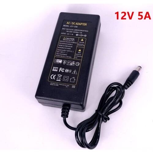 12V Power Adapter DC12V Universal Adapter 5A AC 110V-240V to DC 12 Volts 12 V Power Supply for LED Strip