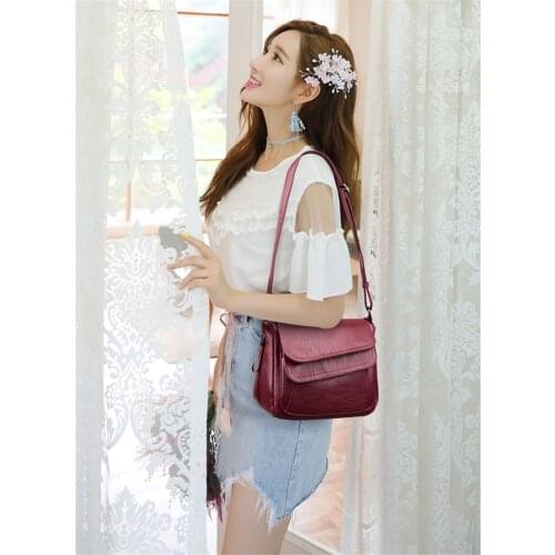 High Quality Female Vintage Crossbody Bags for Women Flap Shoulder Bags Hot Women Leather Messenger Bag Luxury Handbags Designe