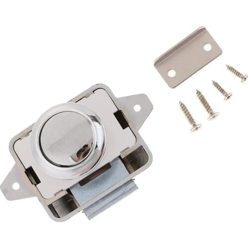 Keyless Push Button Latch, Cabinet Lock Latch for RV/ Camper/ Motorhome/ Caravan