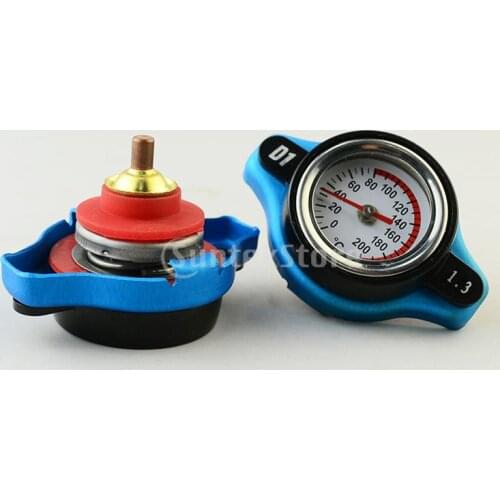 Anti-leak 1.1Reinforced Silicone Bar Radiator Cap Water Pressure Rating with Temperature Gauge 2.6 * 1.77 * 1.77 inch