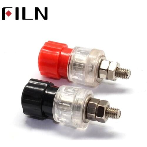 2pcs/lot 999A Binding post welding connector Socket For Power Amplifier Terminal AC Power red black Adapter Connector