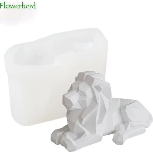 3D Geometric Lion Mold Candle Mold Polar Bear Silicone Mold Scented Candle Candle Making Supplies Cement Mold Resin Mould