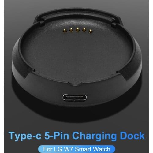 USB Type-c Interface 5-Pin Charging Dock Smartwatch Charger For LG Watch Smart Watch Magnetic Suction Wireless Charger Adapter