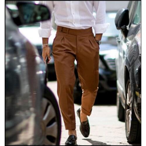 28-46 2020 Spring And Summer Mens Fashion Feet Pants Casual Nine Points Pants Casual Loose Trousers Hairstylist Tapered Pants