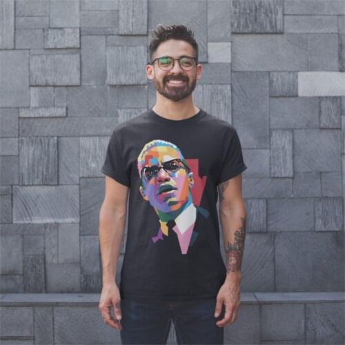 Black Rights African Malcolm X T-Shirts for Men Vintage 100% Cotton Tee Shirt Short Sleeve T Shirts 4XL 5XL 6XL Clothing