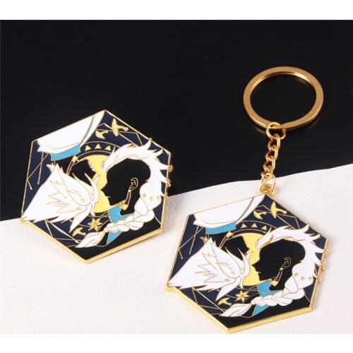 Game Sky Children Of Light Keychain Guangyu Rhythm Prairie Shiratori White Bird Metal Key Chain Pins Props Jewelry Accessories