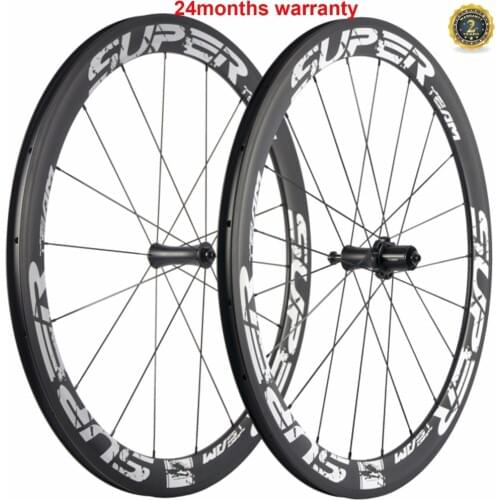 Superteam Full Carbon Wheelset Road Bike Wheels 50mm Clincher 23mm Customized R7 Bicycle Wheel Basalt Braking Surface