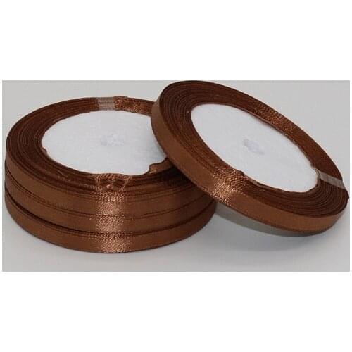 Brown Riband Silk Satin Ribbon Gift Packing Decoration Wedding Party Decoration Gift Christmas Apparel Sewing & Fabric Gift