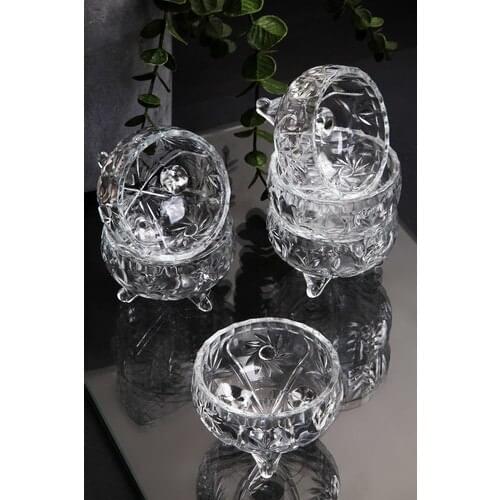 Queens Kitchen 6 Pcs Crystal Glass 3 Flip Lux Lokum-Confectionary