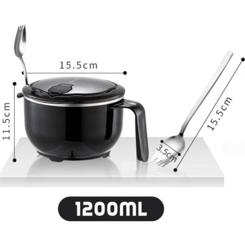 Lunch Box Stainless Steel Mixing Bowl Storage Box Thermo Food Containers 1200ML