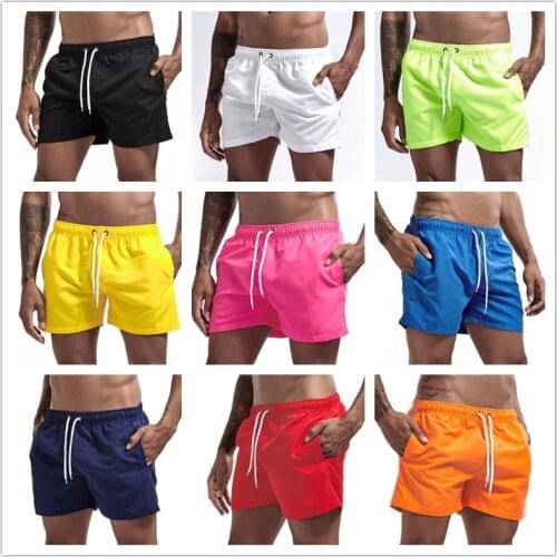 Summer Swimwear Men Swim Shorts Mens Swimming Trunks Soild Swimsuit Man Beach wear Surf Board Bathing Suit Badeshorts polyester