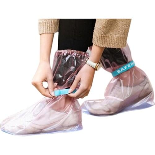Reusable Rain Shoes Cover Women/men/kids Children Thicken Waterproof Boots Cycle Rain Flat Slip-resistant Overshoes