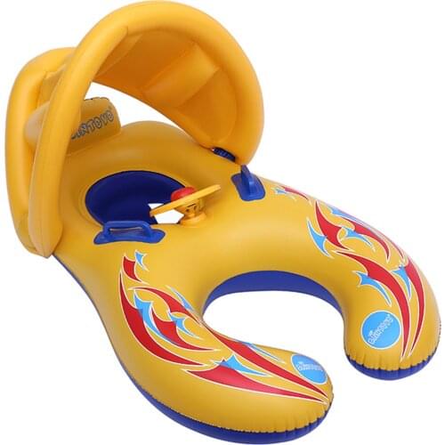 Inflatable Swimming Rings Infant Kids Baby Mother Safety Swim Pool Ring Children Water Play Games Seat Float Boat Summer Trainer