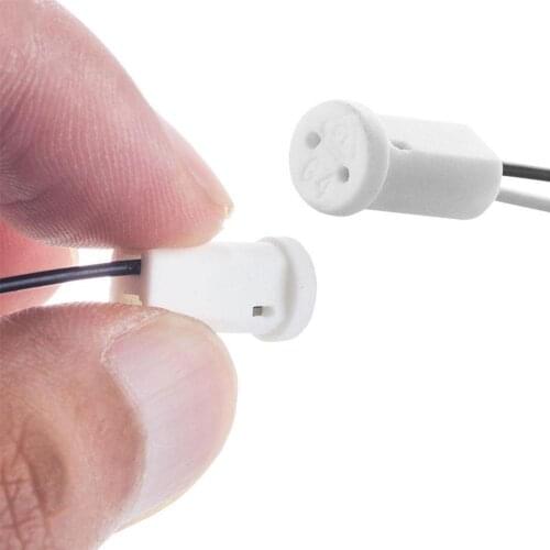 10-50pcs G4 Lamp Socket, 20cm 30cm 50cm 100cm White Bulb Lamp Black MR16 Crystal Holder For LED Light G4 12V 220V GU5.3 O6J9