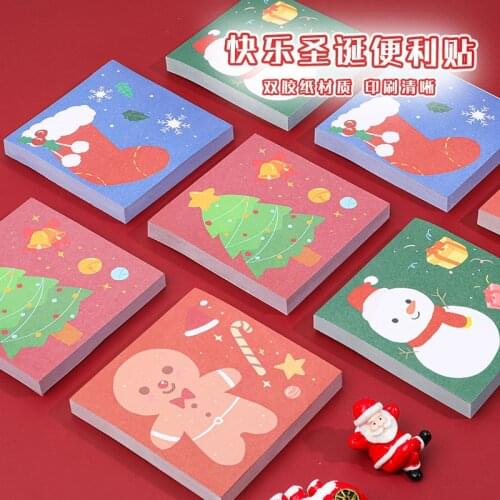Christmas Card Note Can Be Torn N Times Stick Note Paper Student Mark Note Book Kawaii Stationery