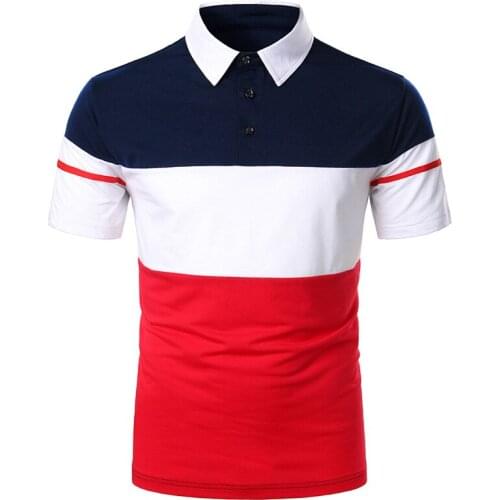 Fashion polo shirts men Contrast Color design Brand Summer Short sleeve polo shirt Men Casual Polo tops