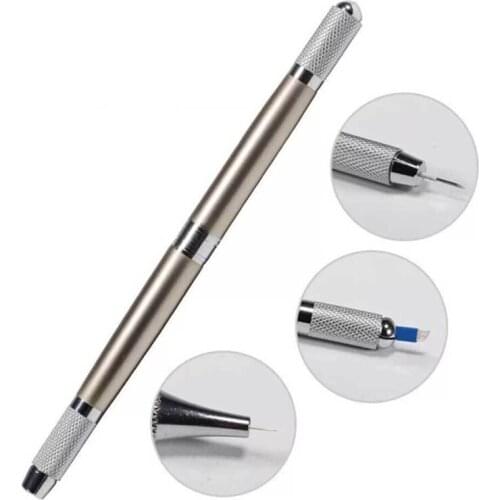 3 in 1 Manual Tattoo Pen Microblading Eyebrow Pen Permanent Makeup Embroidered Eyebrows Lip Micropigmentacion Makeup Products