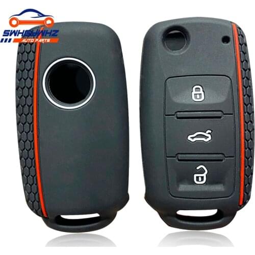 Silicone Car Key Cover Case For VW Golf 4 5 6 7 Bora Jetta POLO MK4 MK6 Bora Passat B5 B6 Superb Tiguan Beetle Key Holder