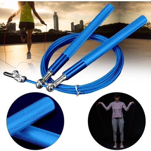 Skipping Rope Exercise Fitness Adjustable High Speed Steel Jump Rope Double Bearing Sports Jump Rope Home Gym Workout Equipment