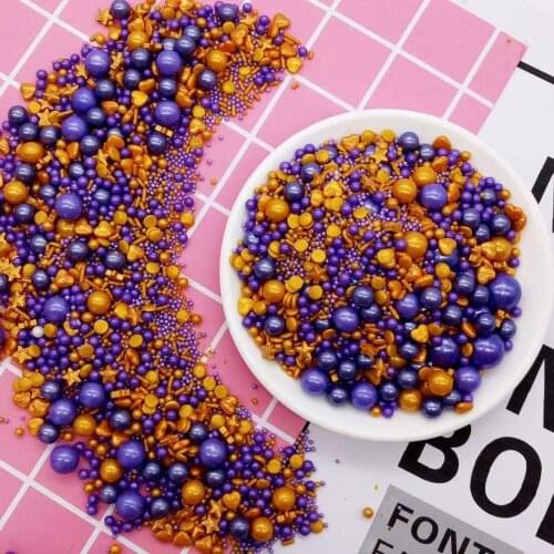 Pool Party Sprinkle Blend- vibrant blend of Purple ,Gold non-pareils, dots, sugar pearls