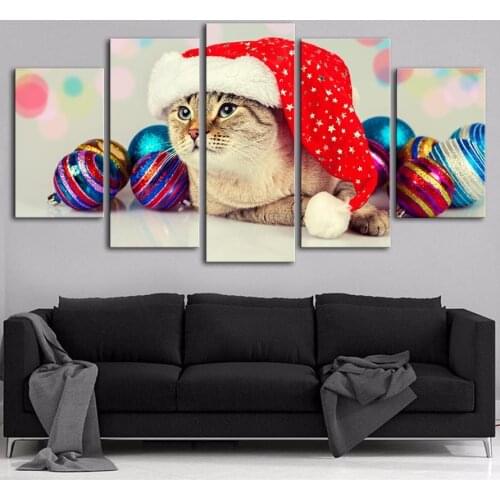 Modern Wall Art For Wall Framework 5 Panel Christmas Decorations For Home Modular Paint On Canvas Prints Painting framework