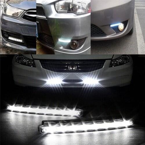 1pcs 8 LED Daytime Running Light Cars DRL The fog Driving Daylight Head drl lamps For Automatic Navigation Lights Singnal Lamp
