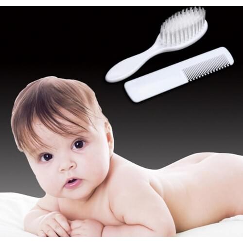 2Pcs/Set Baby Hairbrush Hair Comb Massager Fetal Lichen Removal Grooming Tool Plastic Comb Head Massager New