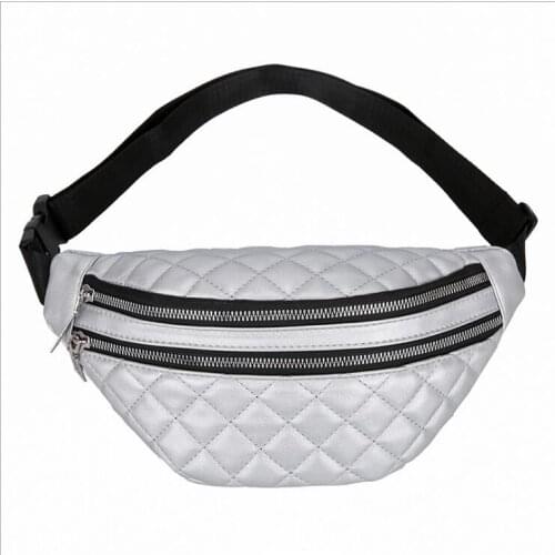 2021 Fashion Womens Waist Bag Chest Bag PU Waterproof Messenger Shoulder Waist Pack