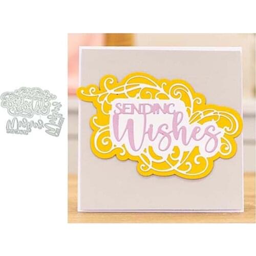 2021 New SENDING BIRTHDAY Wishes Letters Metal Cutting Dies Stencil Craft Mould Decor Template Scrapbooking Design Model Mold