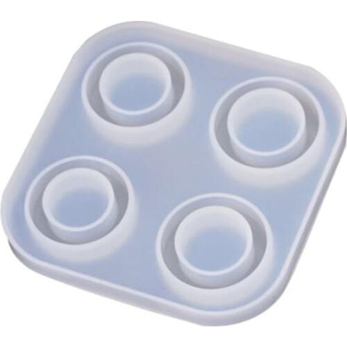 4/6 Grid DIY Handmade Rings Shape Silicone Epoxy Mold UV Resin Moulds Pendant Tools Jewelry Making