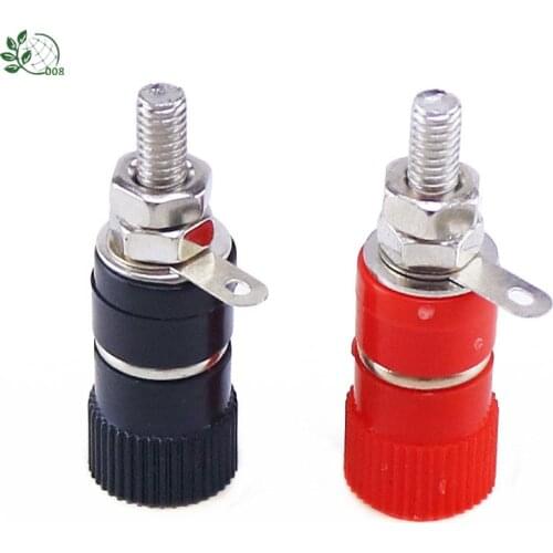 5PCS Terminal Blocks JS-910B JS-919 4mm Amplifier Terminal Connector Binding Post Banana Plug Jack Mount