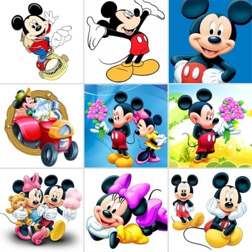 5D Disney Diamond Embroidery Full Diamand Painting Mosaic Cross Stitch Kits Home Decor Cartoon Mickey Mouse Gift
