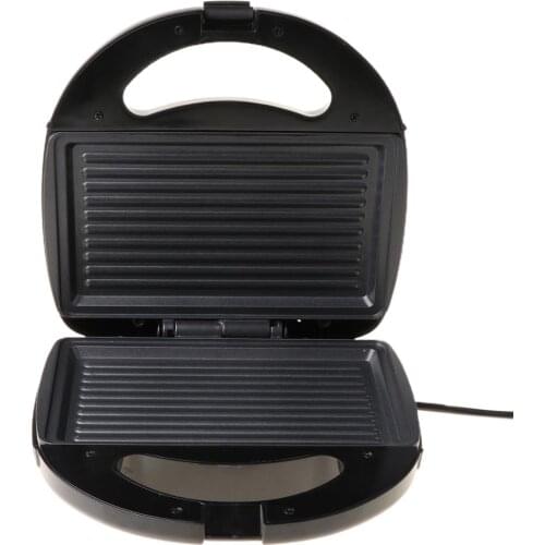 Curved Stripe Omelette Bread Waffle Sandwich Maker Grill Non-stick Coating Cool Touch Handle Anti-Skid Feet Baker Machine