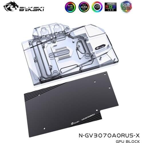 Bykski GPU Water Block for GIGABYTE AORUS Geforce RTX 3070 / 3060Ti MASTER 8G,Full Coverage Water Cooler,N-GV3070AORUS-X cooler
