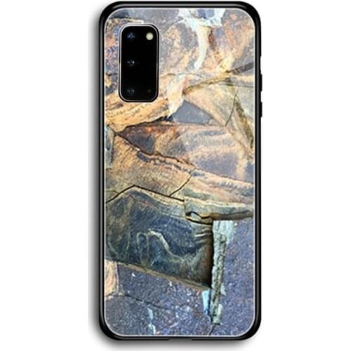 Stone wall art Phone Case Tempered Glass For Samsung S7 S8 S9 S10E S20 21 30 Plus ultra Note 8 9 10 Plus A7 2018