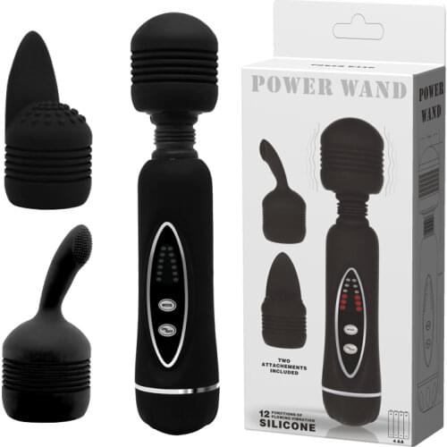Erotic Sex Toys Pretty Love Full Silicone 12 Speed Av Vibrator Magic Wand Massager Include 3 Caps Adult Sex Products for Man