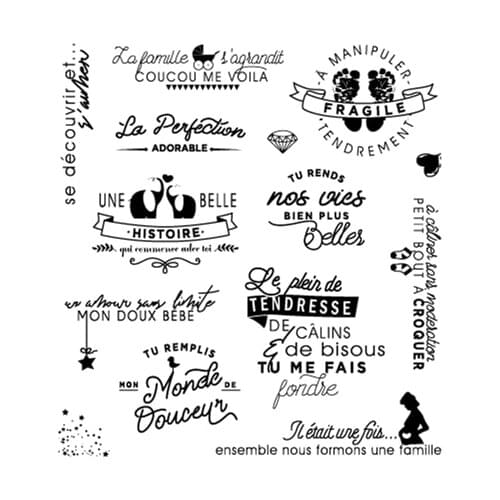 French Clear Stamp for Scrapbooking Transparent Silicone Rubber DIY Photo Album Decor 009